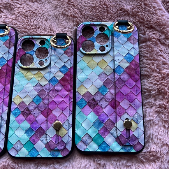 For iPhone 14,14 plus,14 pro,14 pro max phone case with wrist strap kickstand - Picture 9 of 10